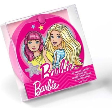 Cartoon Lorenay Barbie Poederdoos Spiegel Glitter L C pink