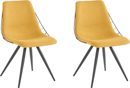 Esme-Eetkamerstoel - Mosterd - Set van 2