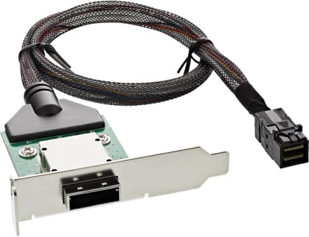 InLine® SAS HD LP PCI bracket met kabel, ext. SFF-8088 naar int. SFF-8643,0,75m