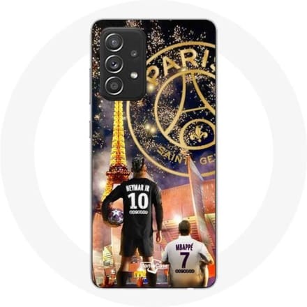 Coque pour Samsung Galaxy A52 PSG Neymar et Mbappé Joyeux noël