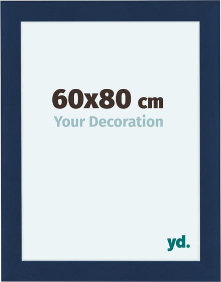 Your Decoration - Fotolijst 60x80 cm - MDF - Donkerblauw Geveegd - Como