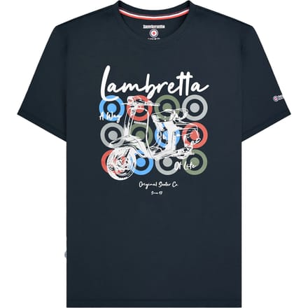 Lambretta Heren Scooter Merkkleding T-Shirt (Navy)