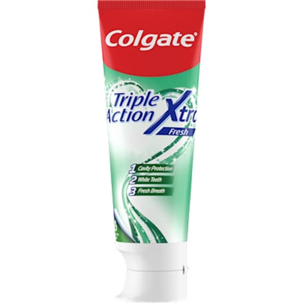 Colgate Triple Action Extra Fresh Tandpasta - 12 x 75 ml - Frisse Adem - Voordeelverpakking