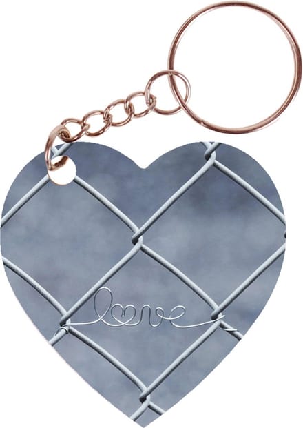Sleutelhanger hartje 5x5cm - LOVE in Gaashek