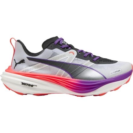 Puma Deviate Nitro Elite hardloopschoenen voor dames (Wit/Gloeiend rood)