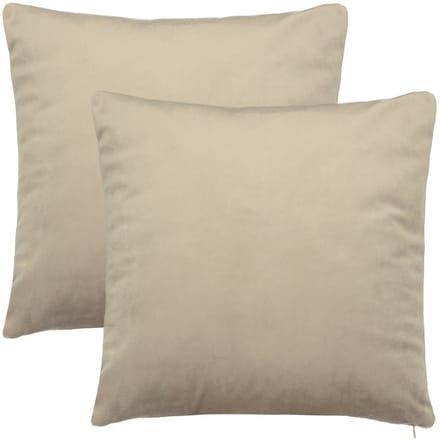 Barbons kussenhoes 45x45 - set van 2 kussenhoesjes - kussensloop - beige