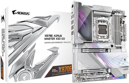 GIGABYTE X870E AORUS MASTER X3D ICE Moederbord - AMD X870E - AMD AM5 - DDR5 RAM - ATX