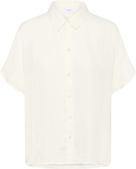 Saint Tropez MadsineSZ SS Shirt Dames Overhemd - Winter White