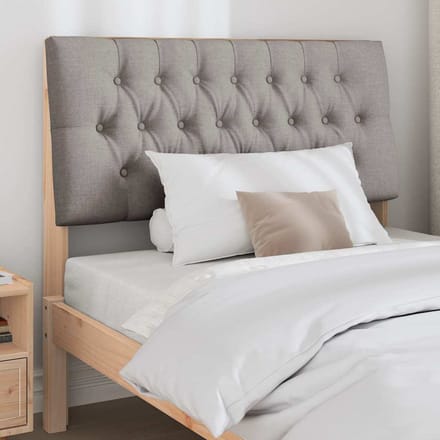 vidaXL - Gestoffeerd - hoofdbord - Taupe - 100 - cm - Massief - grenenhout