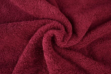 10 meter badstof - Bordeaux rood - 90% katoen - 10% polyester
