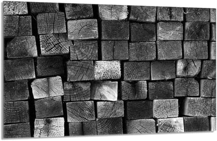 TMK ArtDeko - Snijplank - Glas - 80x52 cm - Hout Motief