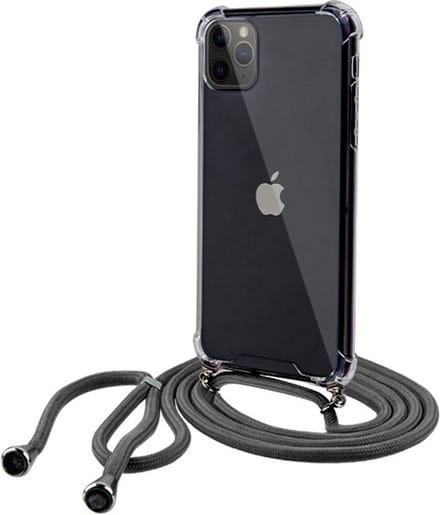 New Age Devi - Transparant Backcover Hoesje Case geschikt voor iPhone 11 Pro Max met zwart koord