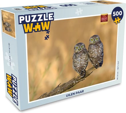 Puzzel Uilen paar - Legpuzzel - Puzzel 500 stukjes