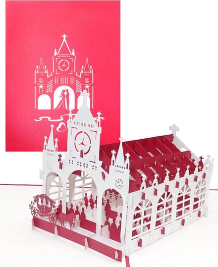 3D Pop-up Bruiloftskaart - Unieke Geschenken voor Huwelijken