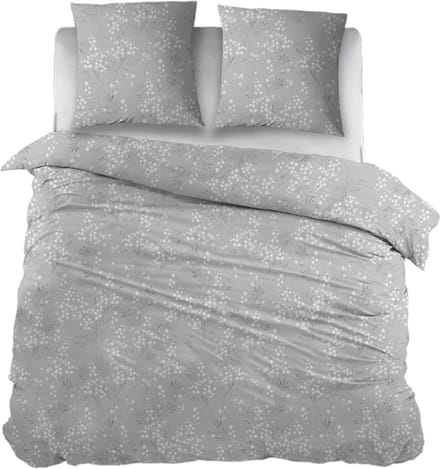 Snoozing Erica Dekbedovertrek - Extra breed - 260x200/220 cm - Grijs