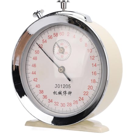 Mechanische Stopwatch Ronde Wijzerplaat 0.2s 60 Seconden Sporten Teltimer voor Fysische Experimenten Hardlopen Fietsen J01205 gray