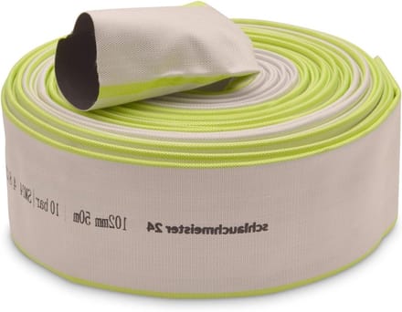 Weefselslang - Platte slang - Water transporteren - Hoge werkdruk - 50 meter - Wit groen