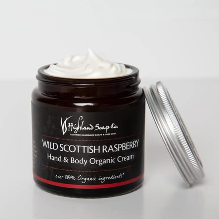 Biologische Hand- & Bodycrème 120ml - Wild Scottish Raspberry - Highland Soap Company