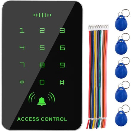 RFID Toegangscontrole Kaartlezer Wachtwoord Met 5 Sleutelhanger black