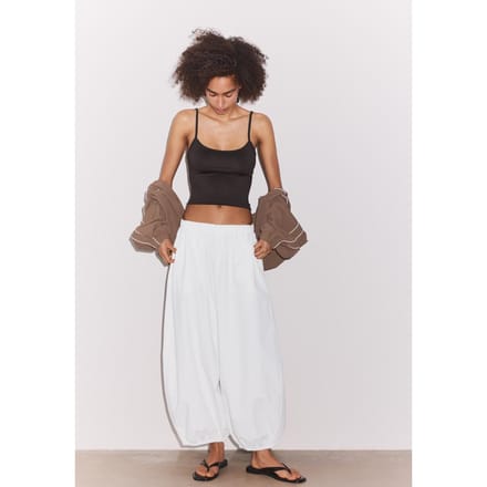 Stradivarius Top met polyamide bandjes  Bruin S