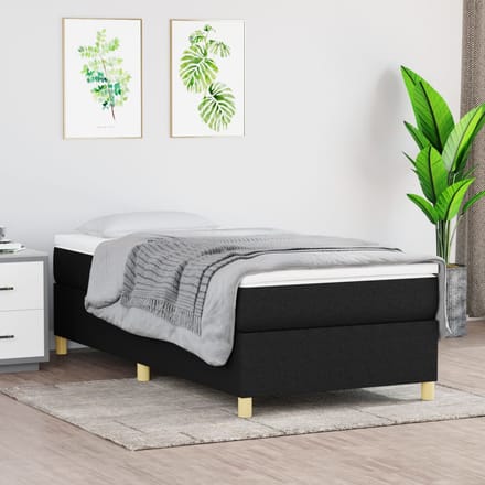 vidaXL - Boxspring - bed - 90x190 - cm - stof - zwart