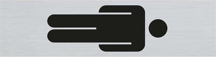 Pickup Route Alulook 165x44 mm - heren symbool staand