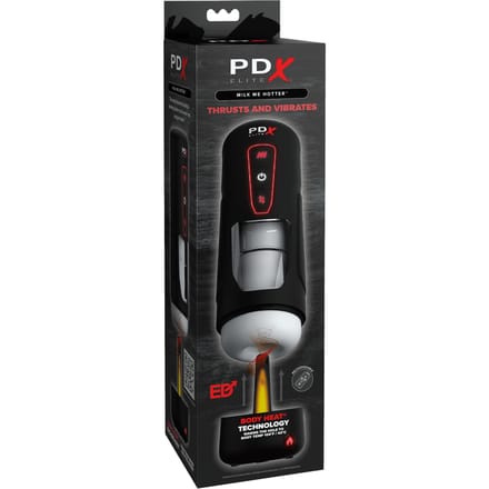 Pipedream - PDX Elite Milk Me Hotter - Verwarmende Masturbator - Zwart