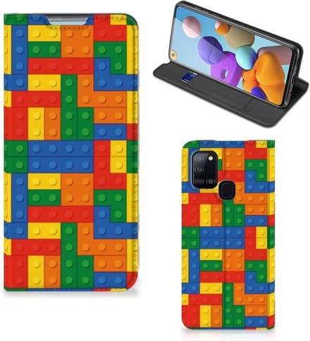 Samsung Galaxy A21s Hoesje met Magneet Blokken