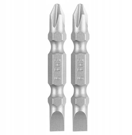 GRAPHITE Dubbelzijdige Bits PH2 x SL6 50mm - 2 Stuks