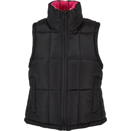 Urban Classics - Reversible Cropped Puffer Mouwloos jacket - S - Zwart