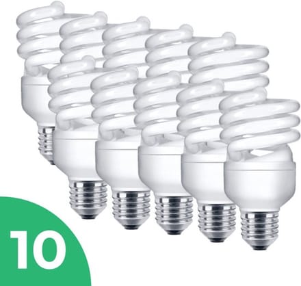 Sidef Spiraal Spaarlamp E27 - 9W - Daglicht - Niet Dimbaar - 10 stuks