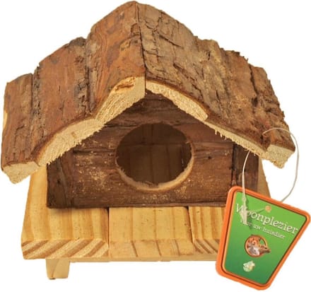 Hamsterhuis op poot natural 14 cm