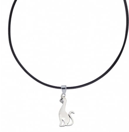 Ketting-Poes- 45 cm- Hanger Metaal- Charme Bijoux
