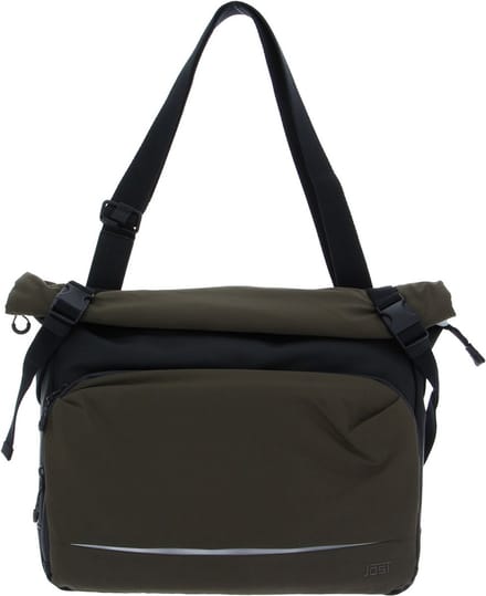 JOST Schoudertas Laptoptas met laptopvak Aalborg Bag Black Olijfgroen
