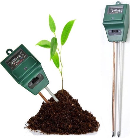 LOUZIR 3-in-1  PH Meter Vochtigheidsmeter| Vochtmeter | Lichtmeter | Grond | Tuin | Bodem | Planten