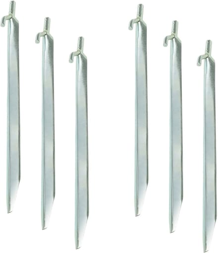 ProPlus Tentharingen met haak - metaal - 30 cm - set van 6