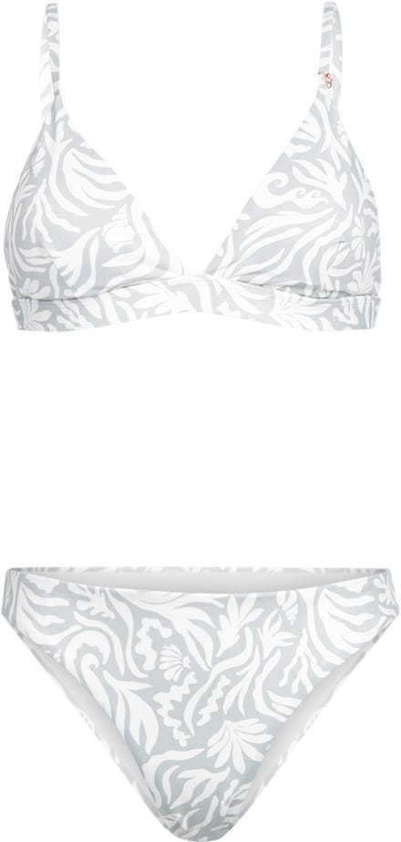 Brunotti - Aurely-Print - Bikini Aqua Grey - Dames - Bralette Bikini Set - Verstelbare bandjes - 44