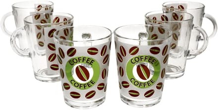 Set van 6 koffiemokken 380ml Cremona Green 10.5 cm - Ritzenhoff 0806175