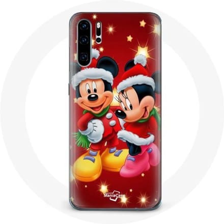 Coque - Maniacase - Huawei P30 Pro - Mickey Mouse et Minnie Mouse - Souple - Noir noir