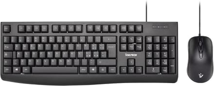 Ergonomisch USB-toetsenbord en Muis Set met Numeriek Blok en Stille Toetsen