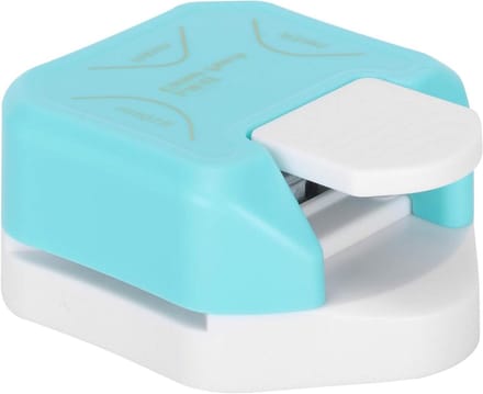 Hoekronser - Papierpons - Kaarten Maken - 3 Snijgroottes - 3 Vellen - Turquoise
