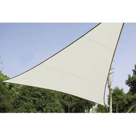 Perel Schaduwdoek, waterafstotend, 3.6 x 3.6 x 3.6 m, 160 g/m², polyester, driehoek, crème