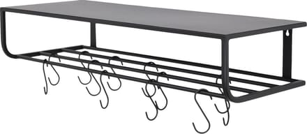 LOFT42 Milan Kapstok - Zwart – Metaal – 12 S haken