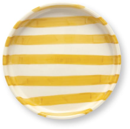 VT Wonen - Gebaksbord Stripes Geel Wit - Magnetronbestendig - Vaatwasserbestendig