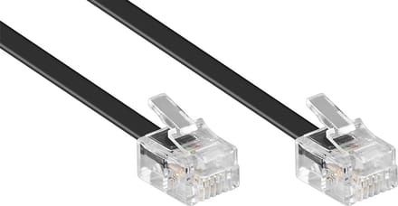 RJ11 - RJ11 telefoonkabel / zwart - 10 meter