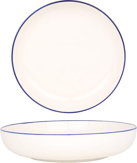 Rinart Diepbord - Blue Edge - Porselein - 26 cm (2000cc) - set van 6