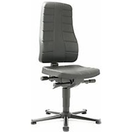 Bureaustoel All-in-One 9640, met glijders, bekleed met integraalschuim, zwart