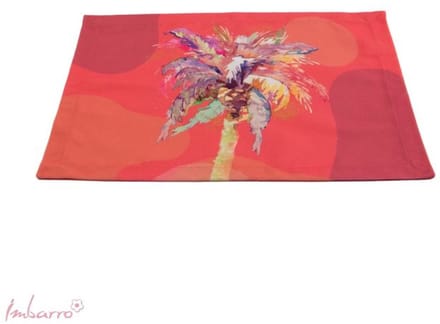 Imbarro - Placemats - Set van 2 - Palmtree - Tropical - 35x53cm - Katoen