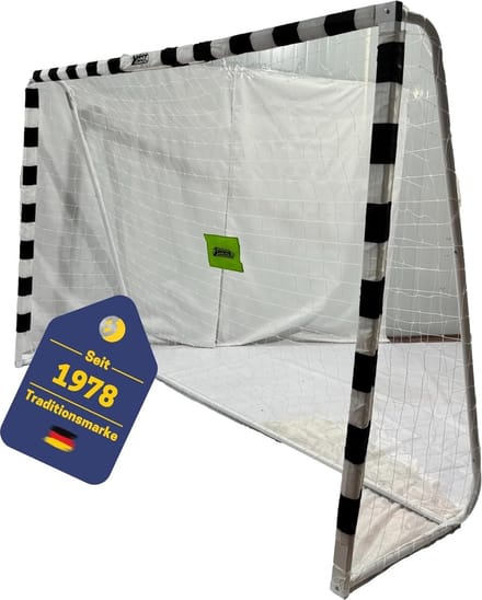 Voetbaldoel 300 x 200 x 90 cm in zwart en wit