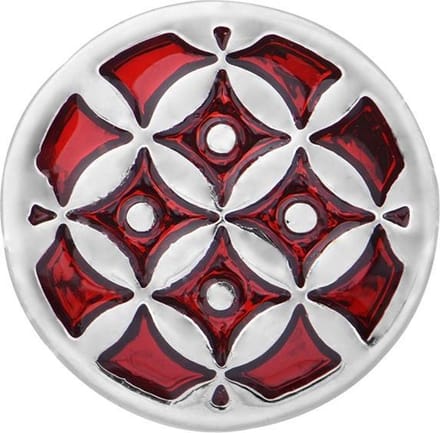 Quiges - Drukknoop Mini 12mm Blokjes Rood - EBCMK034